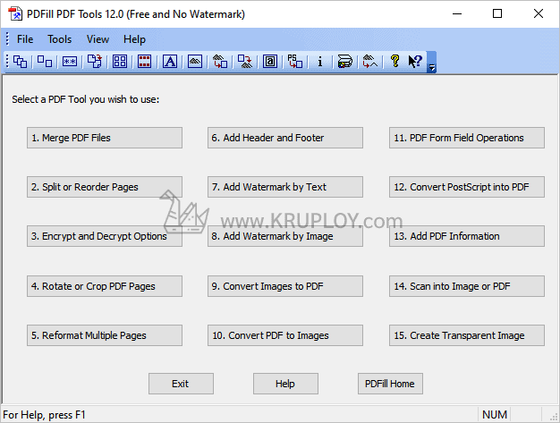 PDFill FREE PDF Tools พร้อมใช้งาน